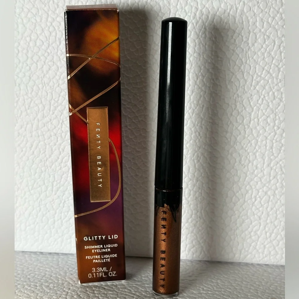 🆕 FENTY BEAUTY Glitty Lid Shimmer Liquid Eyeliner in Ritzy Rose - rose gold NIB